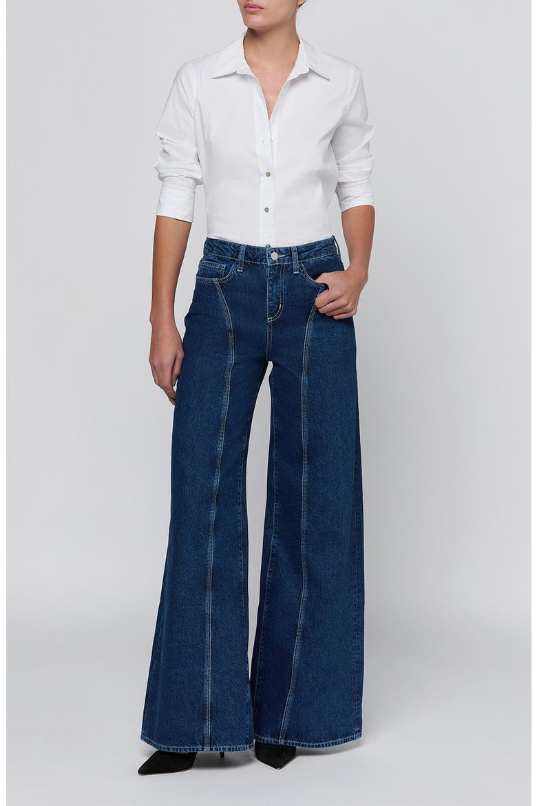 Lestat Seamed High Waist Wide Leg Jeans, Alternate, color, YUKON
