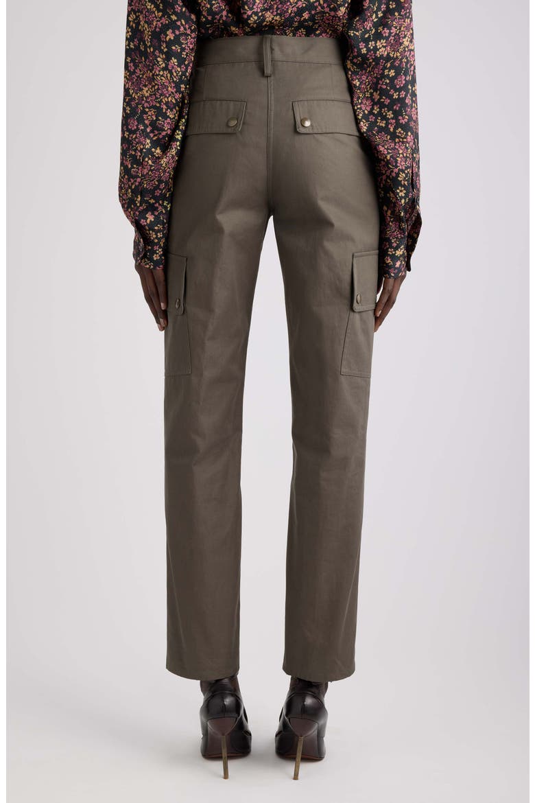 Persy Snap Slim Narrow Leg Pants, Alternate, color, KHAKI