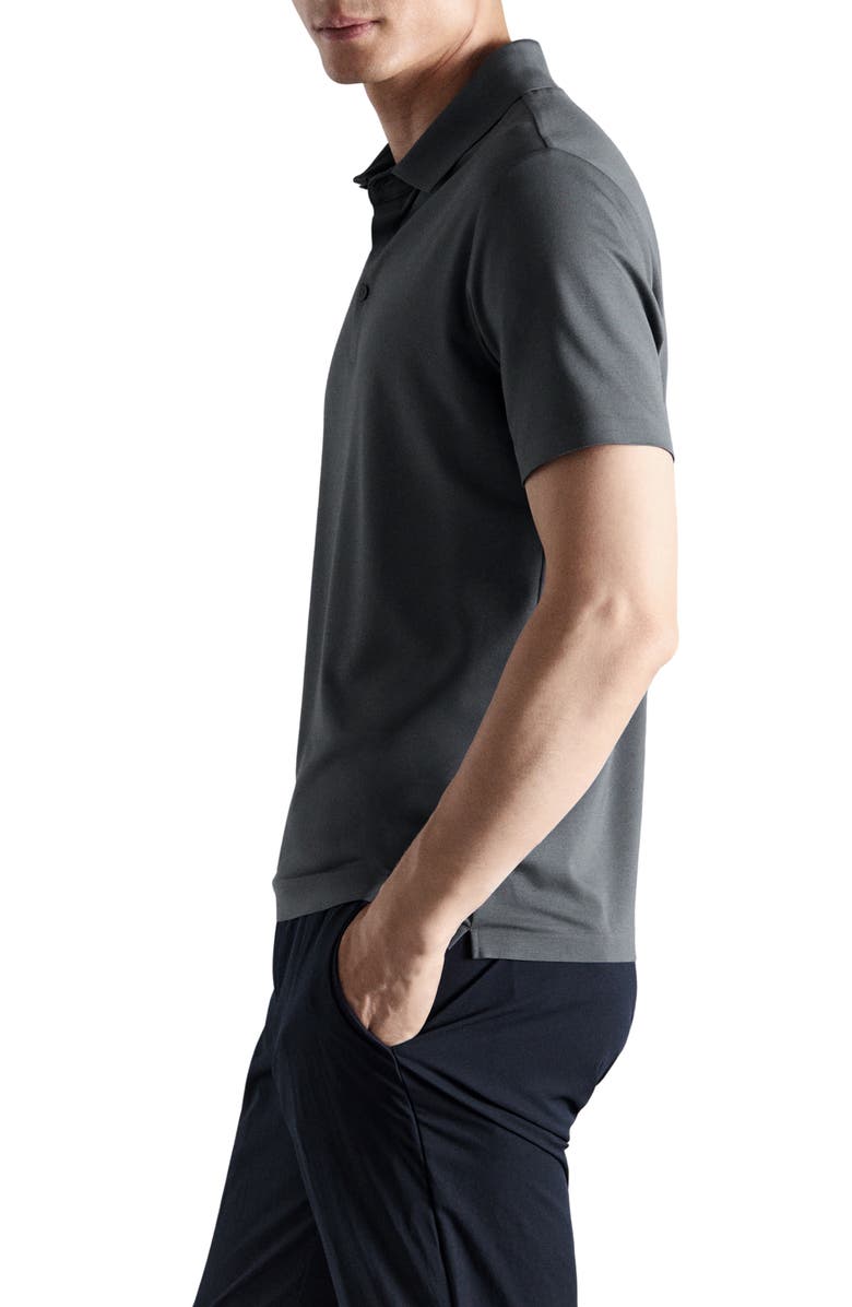 MANGO Comfort Stretch Polo, Alternate, color, Dark Grey