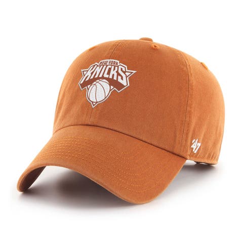 Men's '47  Orange New York Knicks Color Pack Clean Up Adjustable Hat