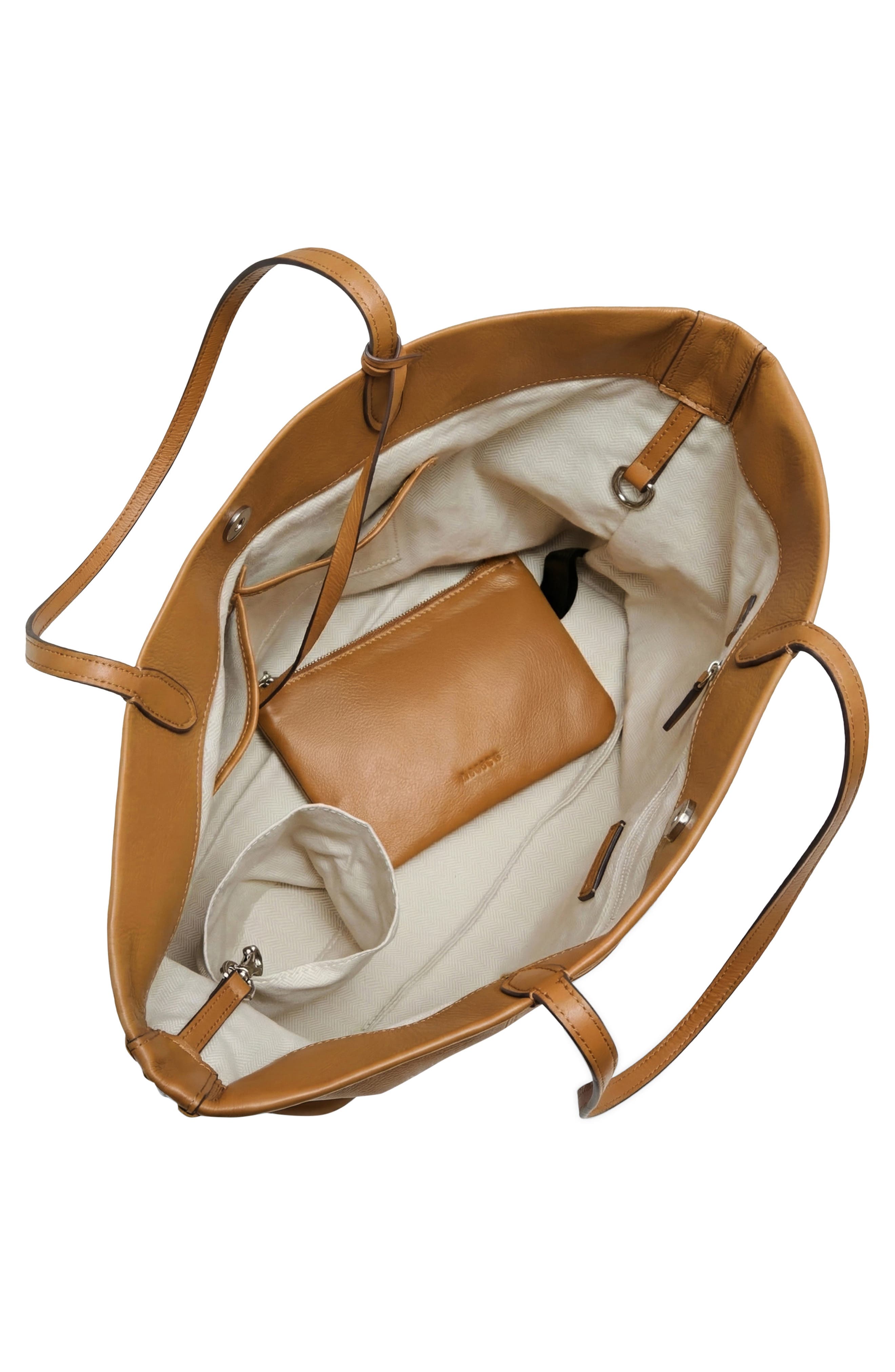 AIMEE All for Love Convertible Leather Shopper Bag, Alternate, color, Latte