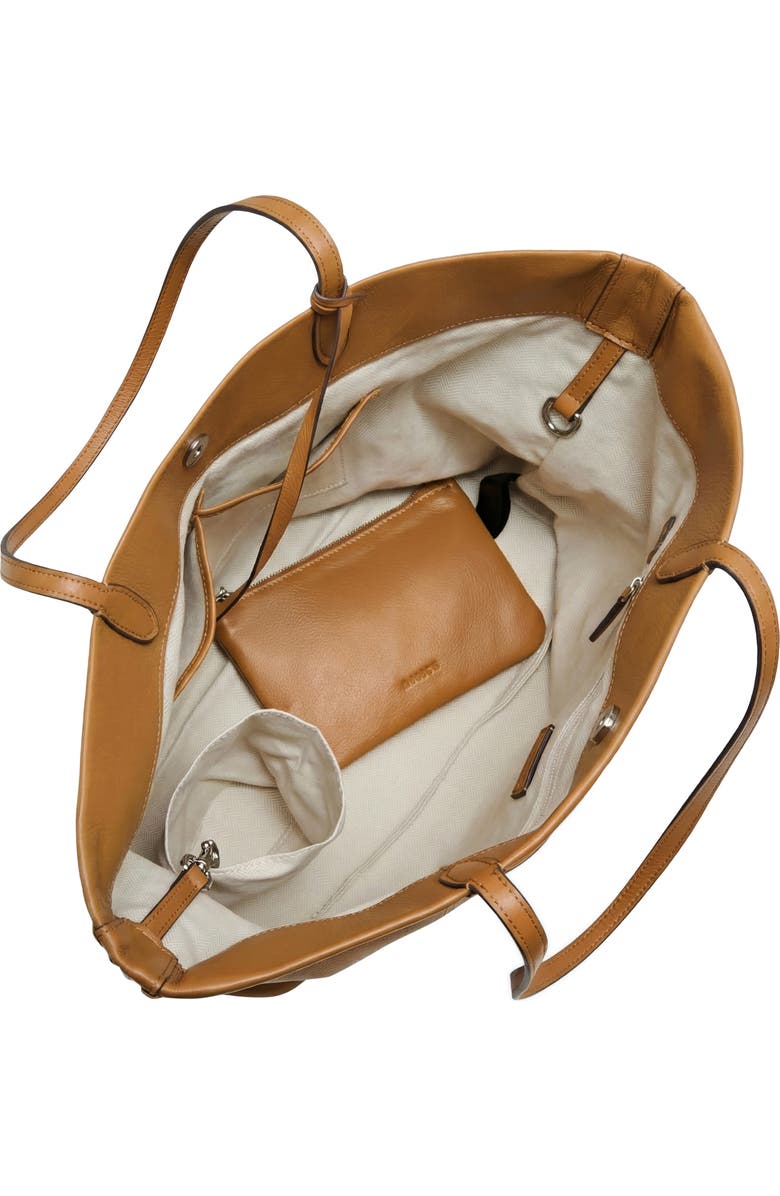 AIMEE All for Love Convertible Leather Shopper Bag, Alternate, color, Latte