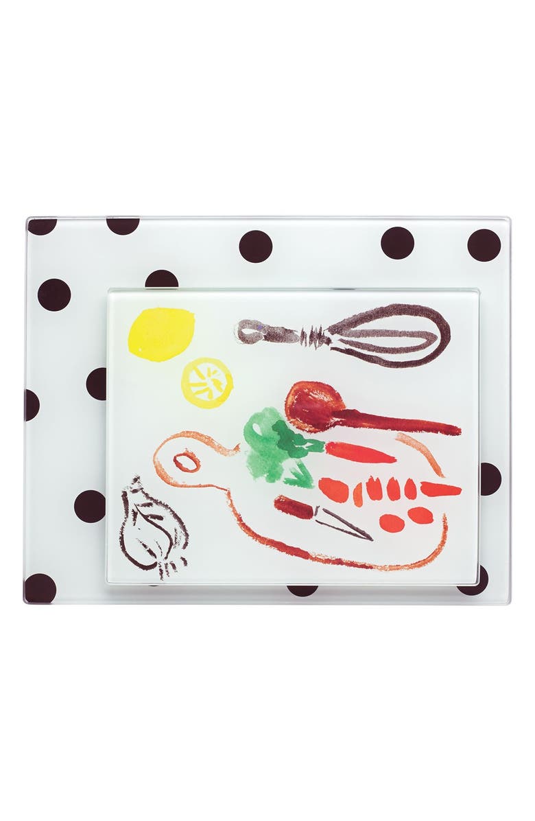 Kate Spade New York 'all in good taste' glass cutting boards, Alternate, color,