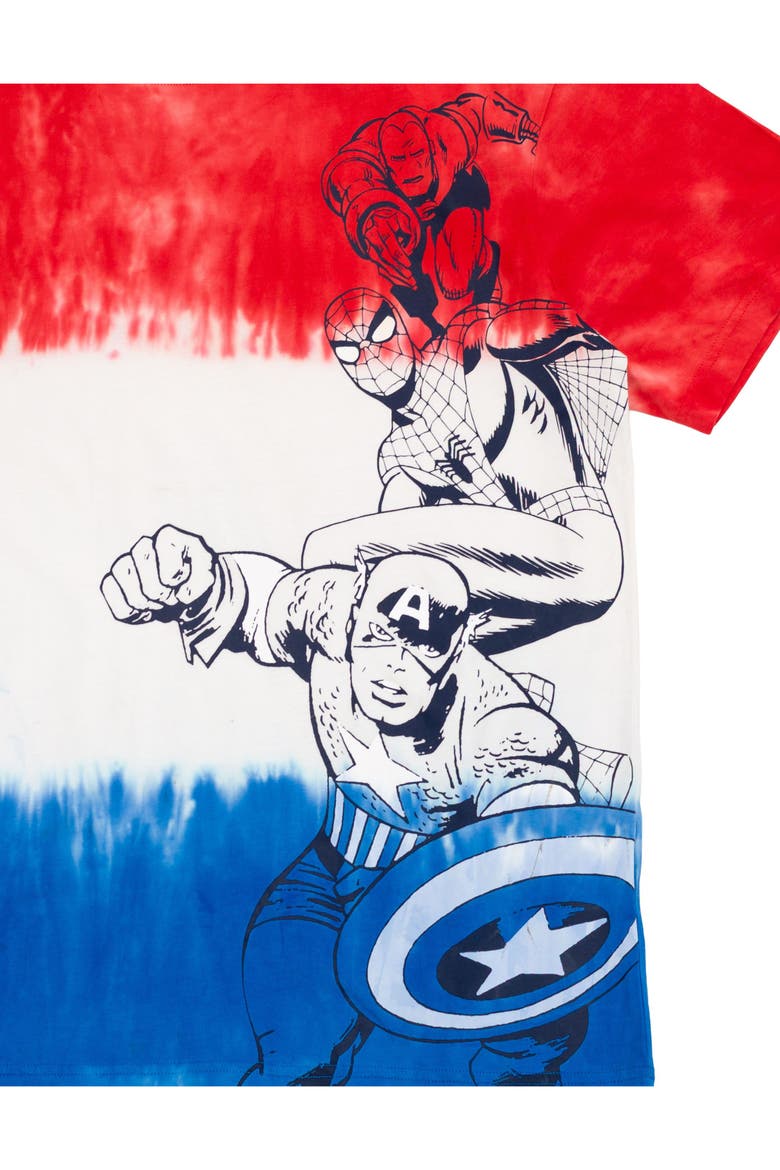 Cotton Short Sleeve Graphic T-shirt (adult), Alternate, color, Tie Dye Marvel