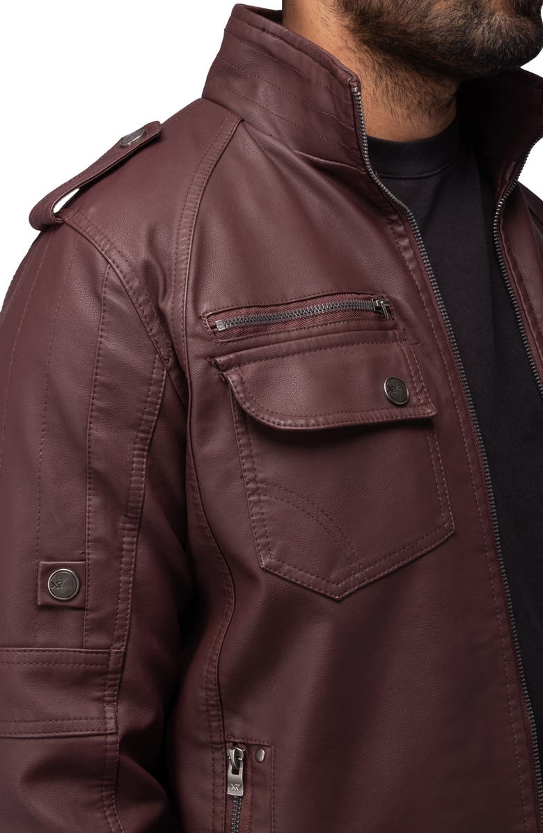 XRAY Faux Leather Utility Jacket, Alternate, color, 