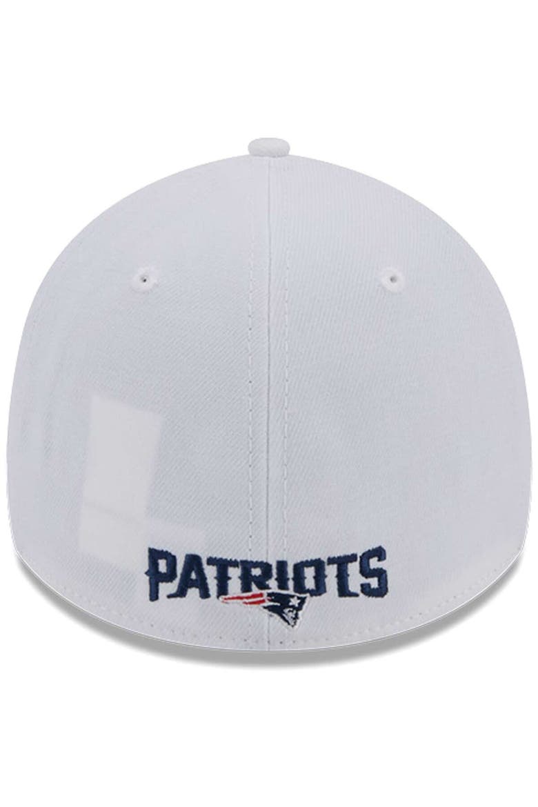 Men's New Era White New England Patriots Main 39THIRTY Flex Hat, Alternate, color, White