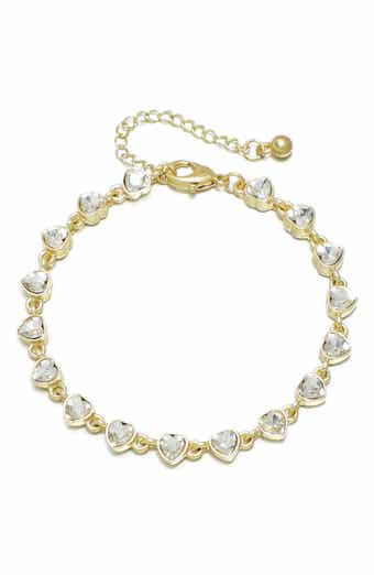 Heart Crystal Link Bracelet