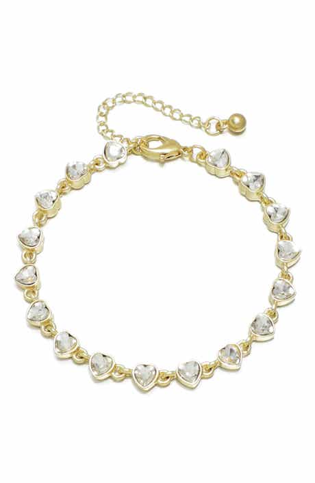 Heart Crystal Link Bracelet