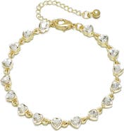 Adornia Heart Crystal Link Bracelet