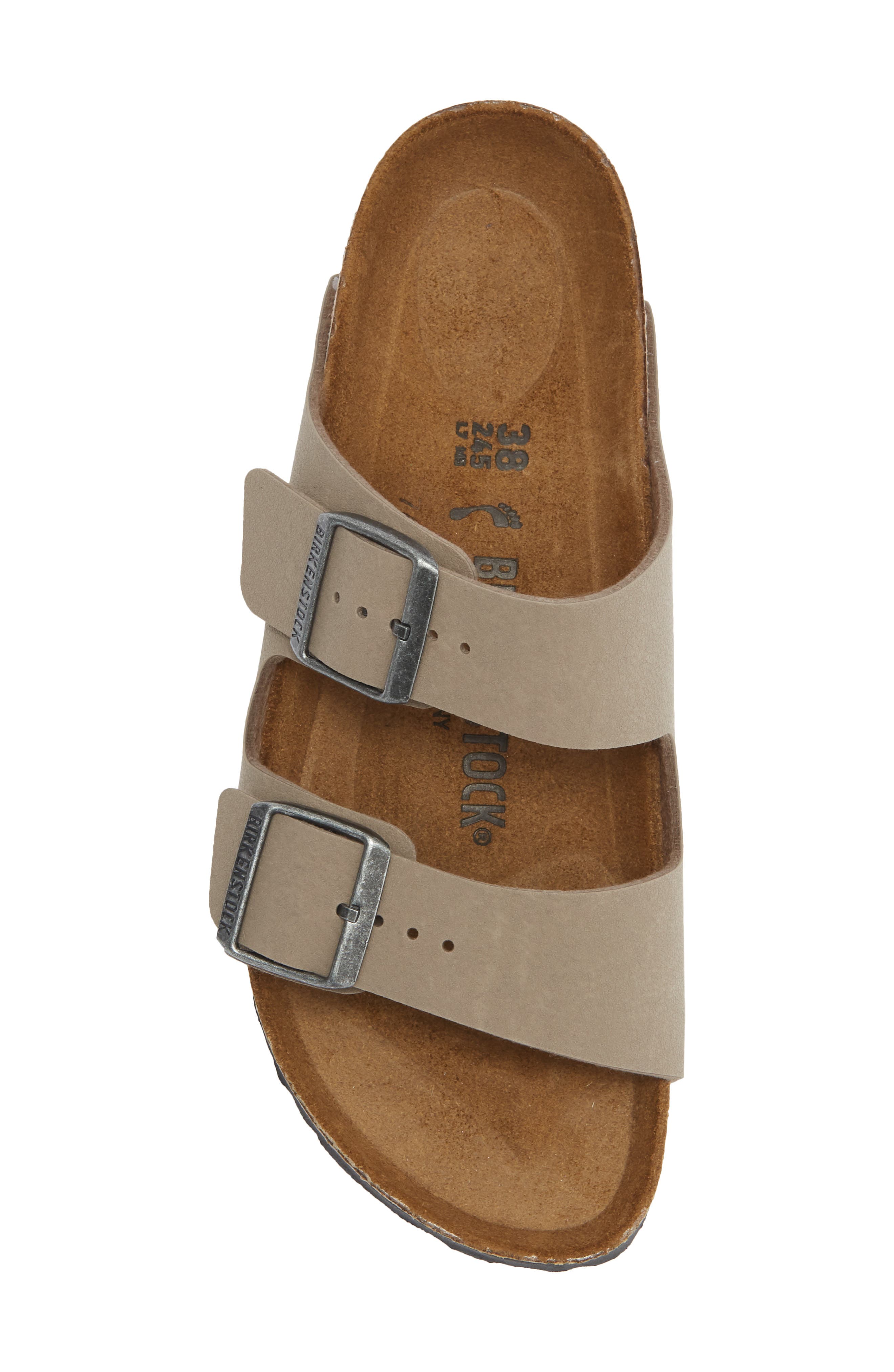 Arizona Double Buckle Slide Sandal, Alternate, color, GRAY TAUPE