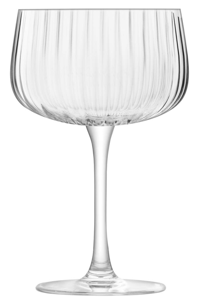 LSA Arc Flow Set of 4 Saucer Cocktail Glasses, Main, color, Clear