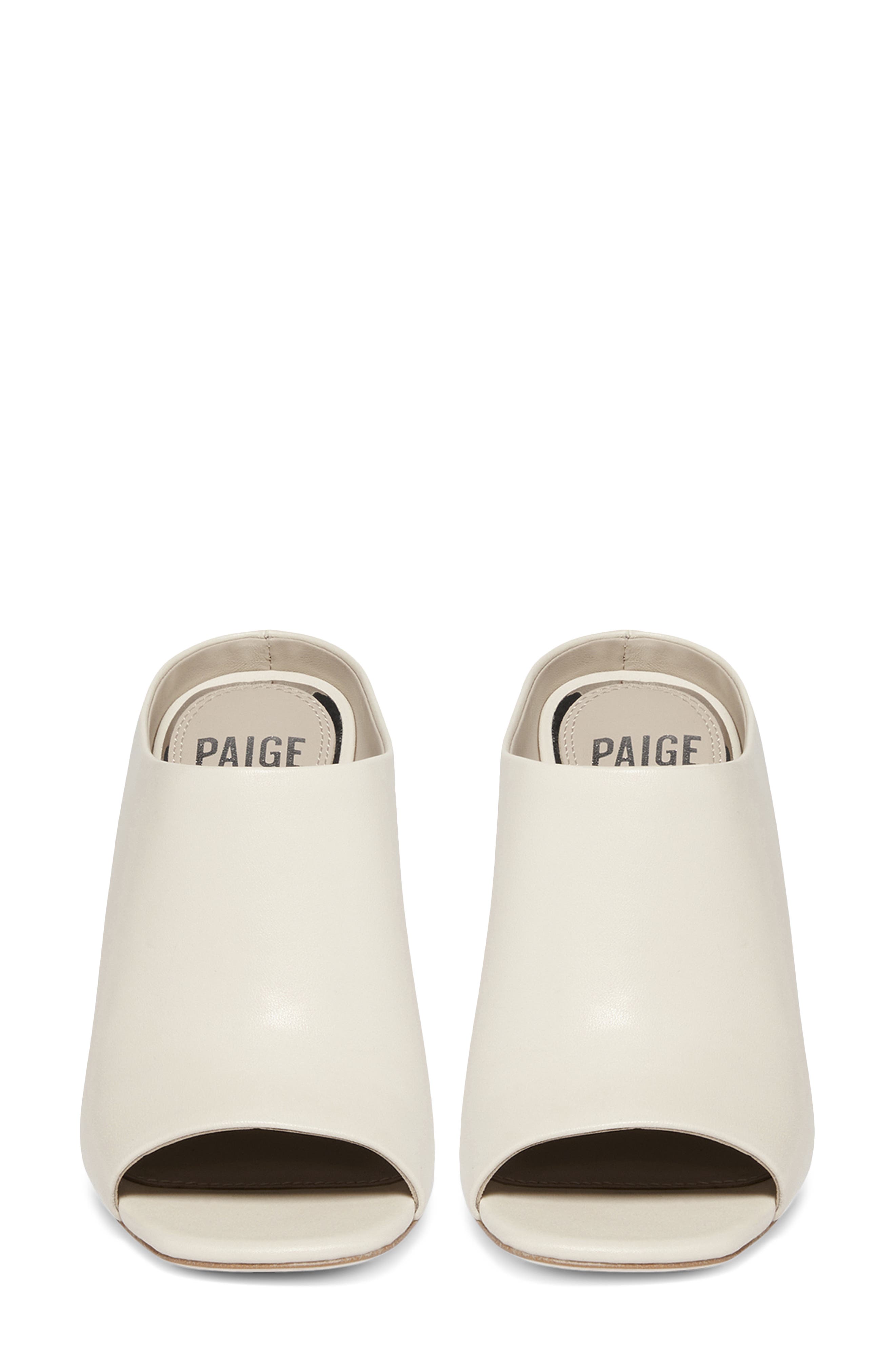 PAIGE Tatum Open Toe Mule, Alternate, color, Bone