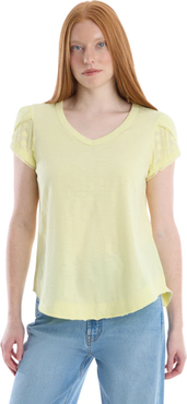 Wilt Eyelet Cap Sleeve Tee