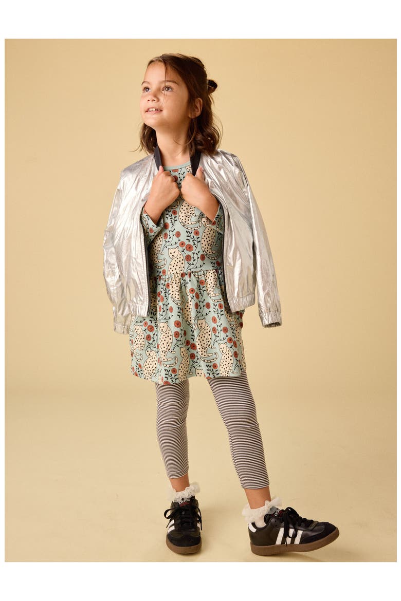 Metallic Bomber Jacket, Alternate, color, Metallic Silver