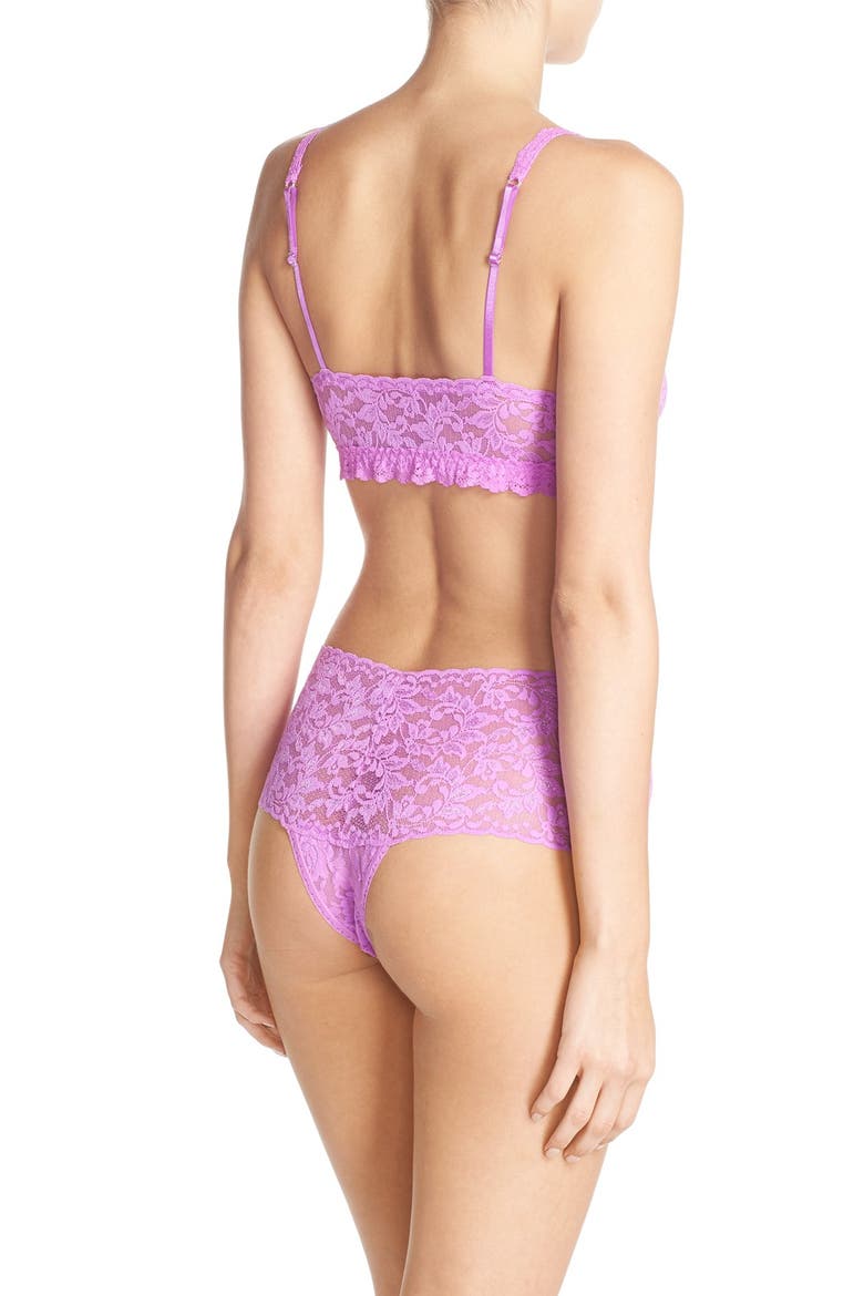 Retro High Waist Thong, Alternate, color, BERRY SWEET