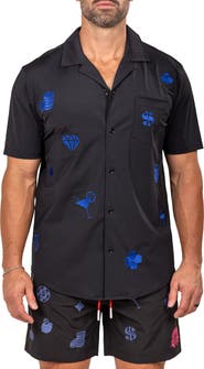 Maceoo Marthy Black Camp Shirt