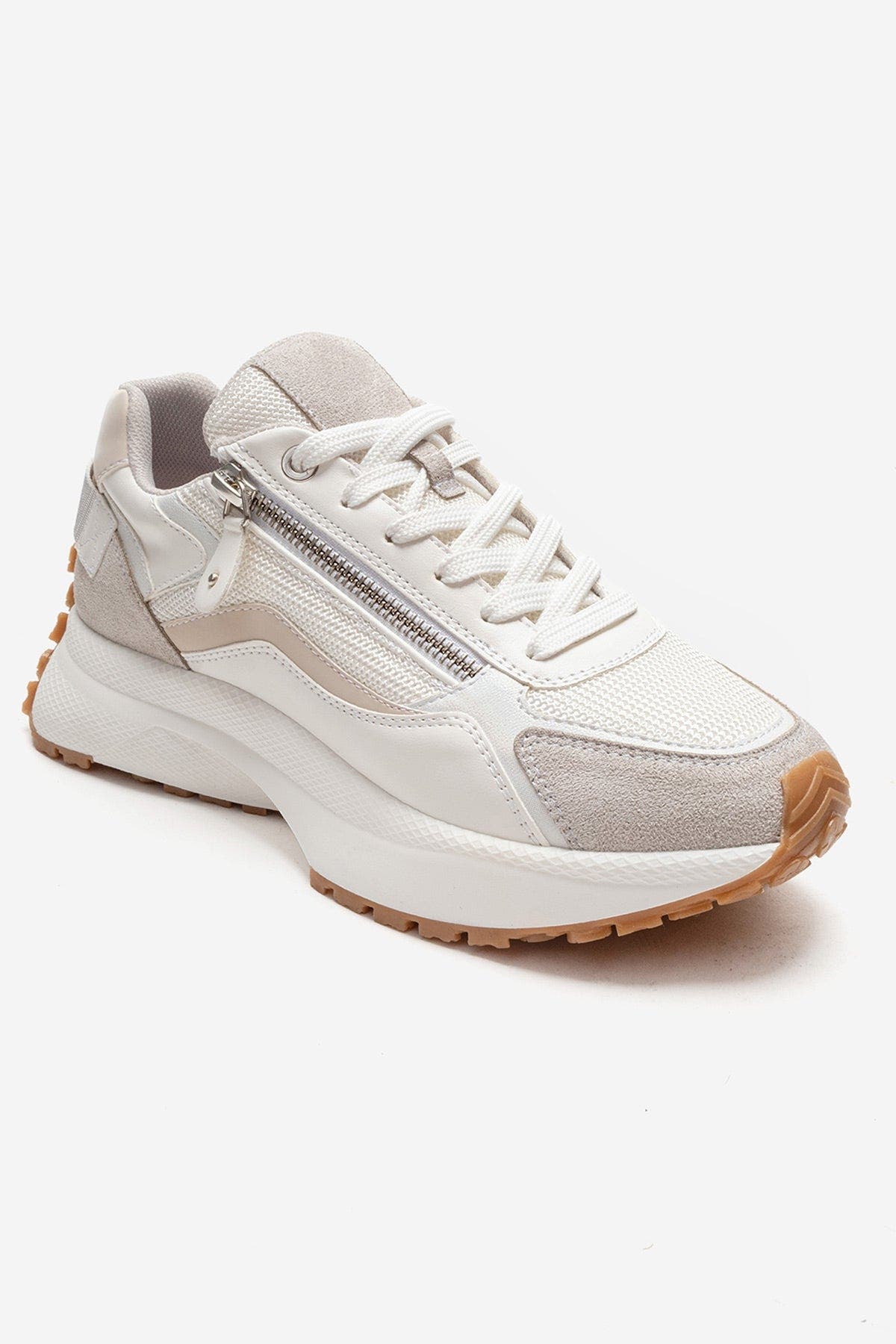 Rocca Zip Sneaker, Alternate, color, White