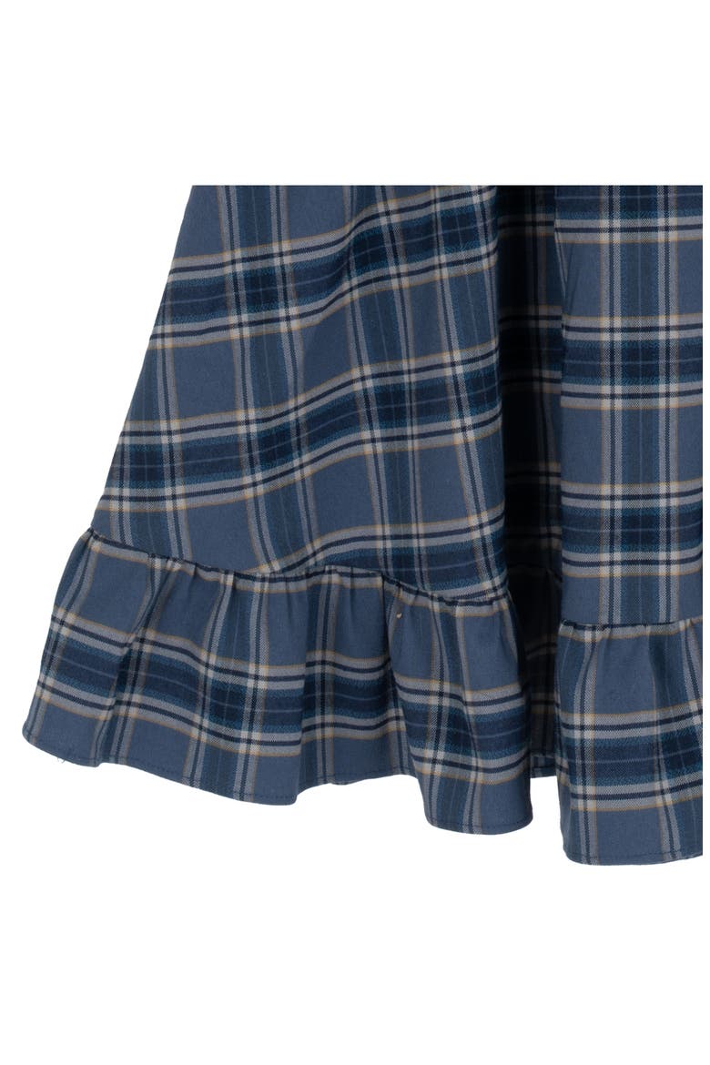 Kids' Plaid Smocked Dress & Necklace Set, Alternate, color, BLUE