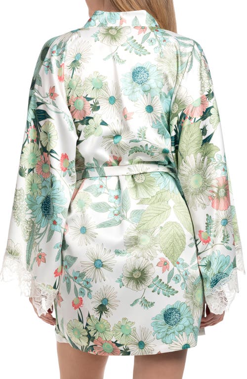 In Bloom By Jonquil Floral Stretch Matte Satin Wrap