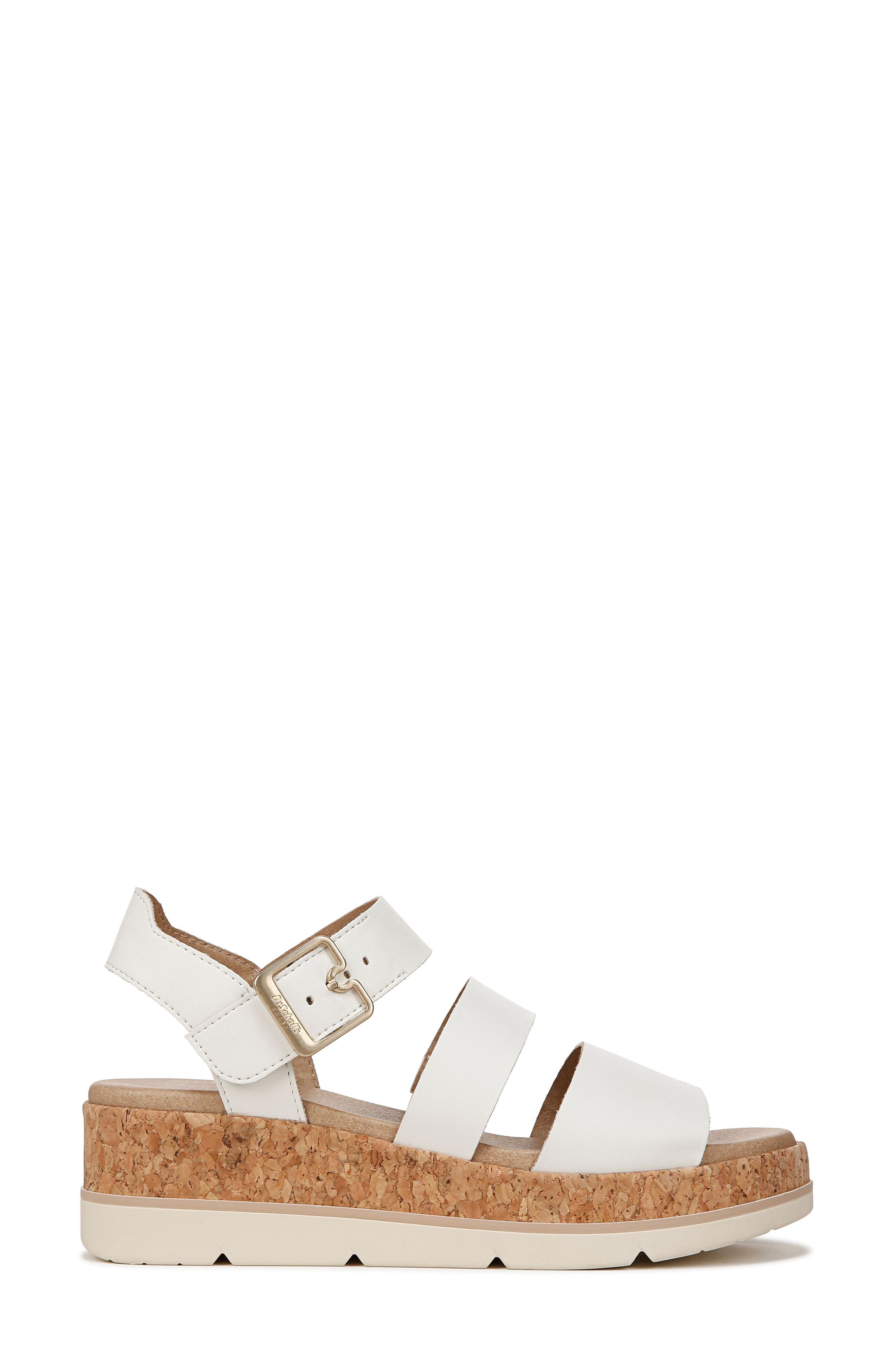 Once Twice Platform Sandal, Alternate, color, WHITE