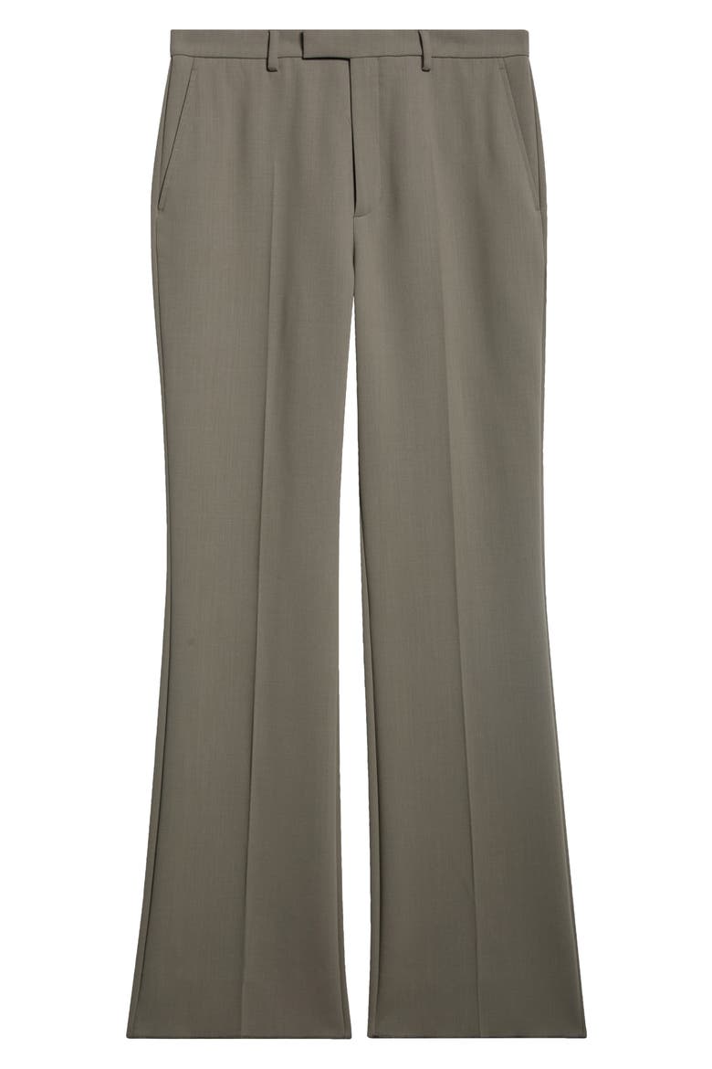Virgin Wool Flat Front Trousers, Alternate, color, TAUPE