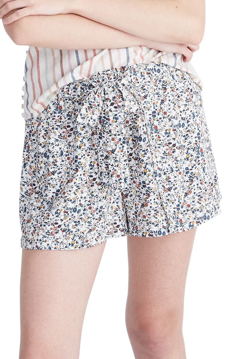 Madewell Drawstring Drapey Pull-On Shorts, Main, color,