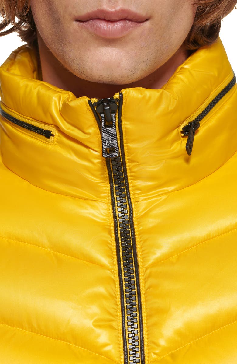 Kenneth Cole Quilted Packable Puffer Jacket, Alternate, color, Yellow