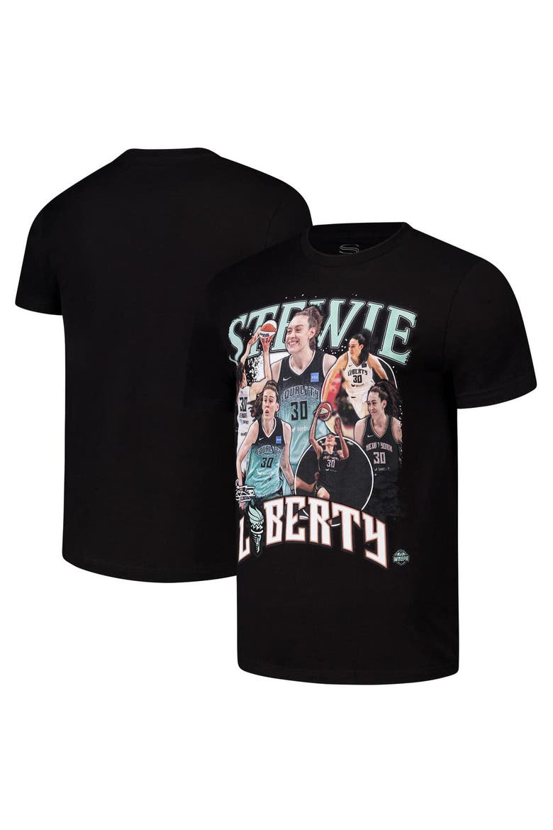 Unisex Stadium Essentials Breanna Stewart Black New York Liberty  2024 Crossroads T-Shirt, Main, color, Black
