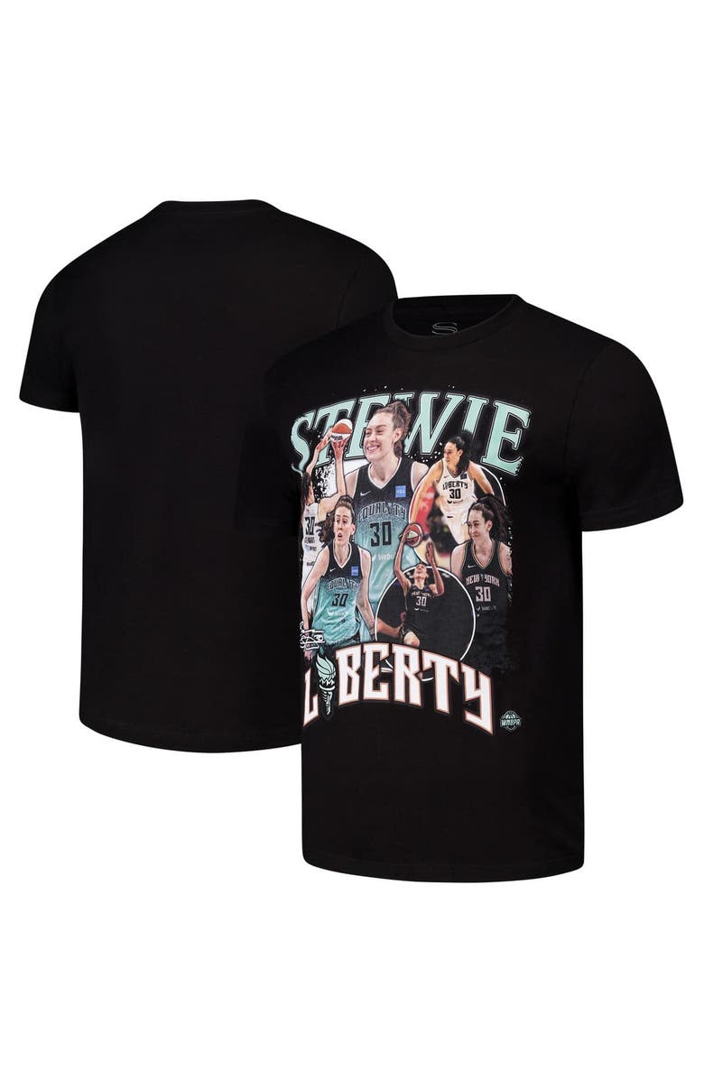Stadium Essentials Unisex Stadium Essentials Breanna Stewart Black New York Liberty  2024 Crossroads T-Shirt, Main, color, Black