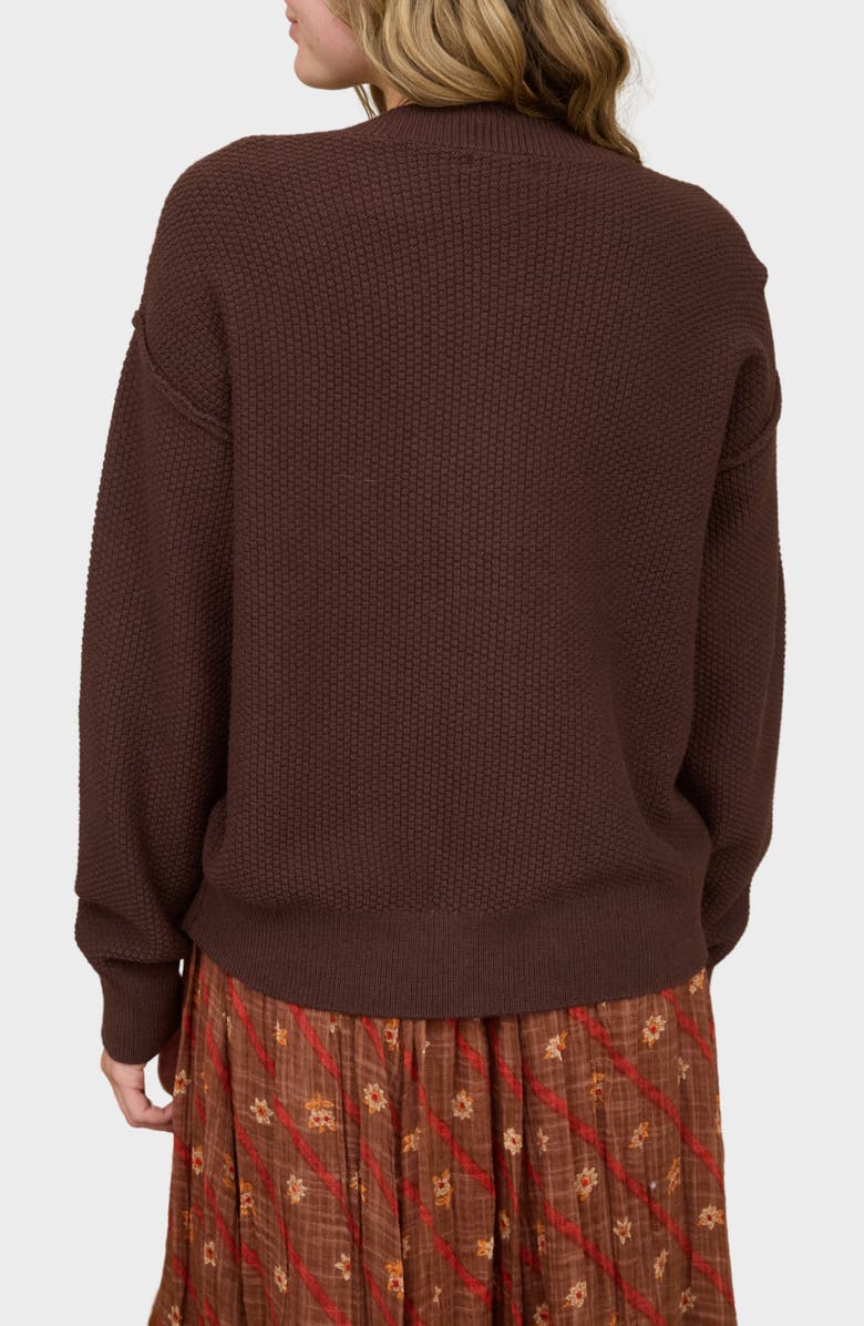 Blu Pepper Button Down Cardigan, Alternate, color, Chocolate