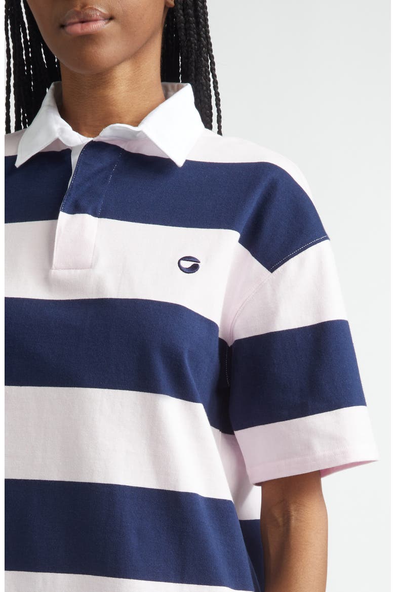 Stripe Cotton Polo, Alternate, color, PINK-BLUE
