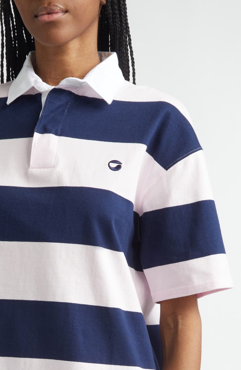 Coperni Stripe Cotton Polo, Alternate, color, Pink-Blue
