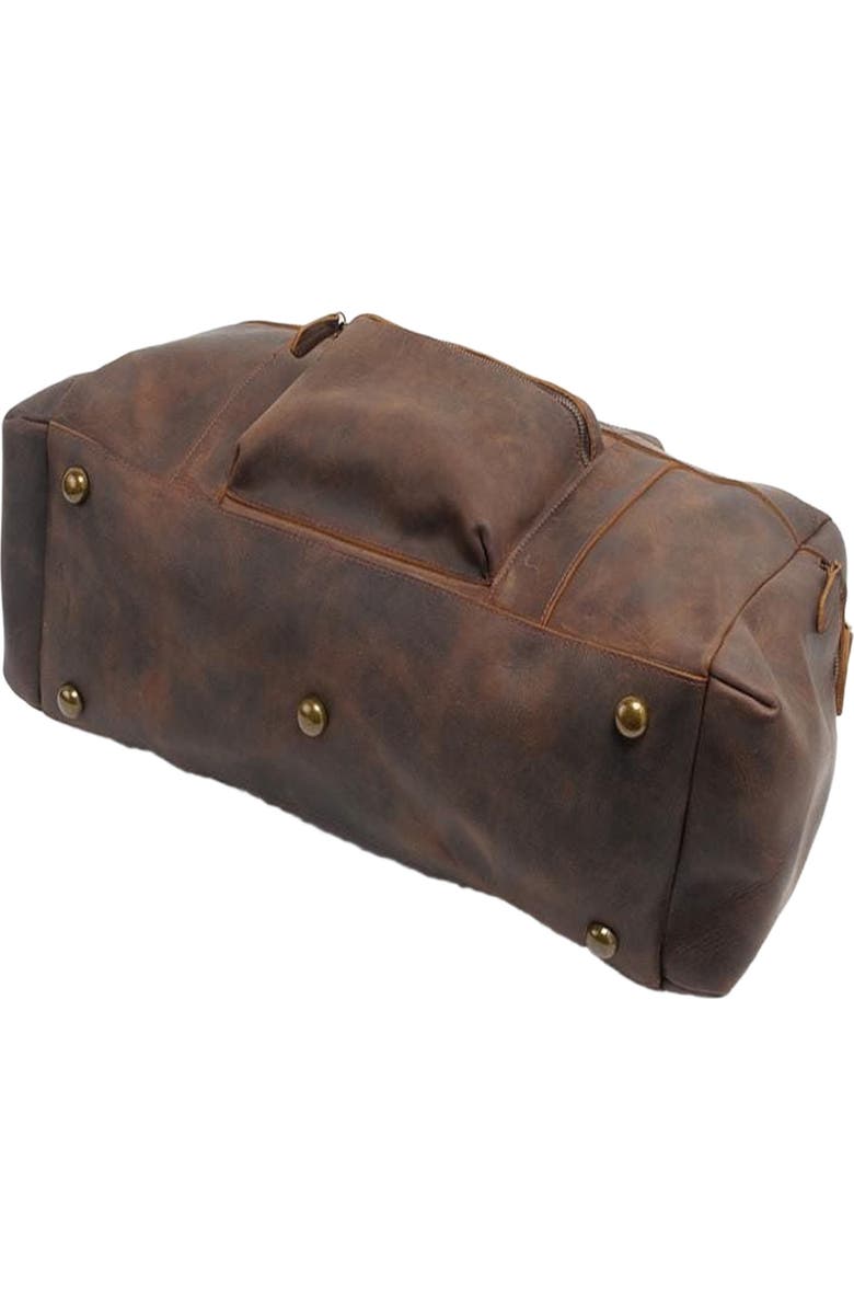 STEEL HORSE LEATHER The Asta Weekender | Handcrafted Leather Duffle Bag, Alternate, color, Dark Brown