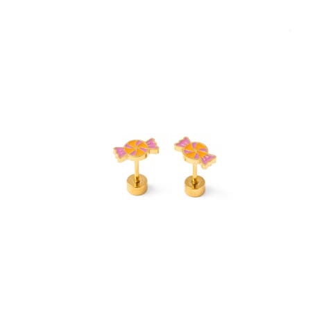 Girls' Candy Flatback Stud Hypoallergenic Earrings