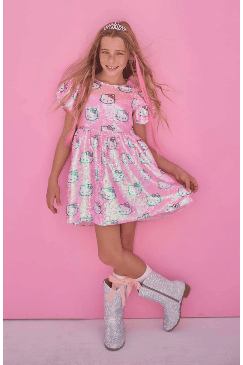 Sequin Hello Kitty® Party Dress, Alternate, color, Pink