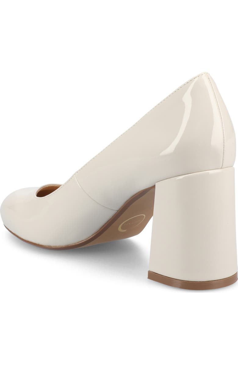 Journee Collection Seraphina Pump, Alternate, color, Patent/ Bone