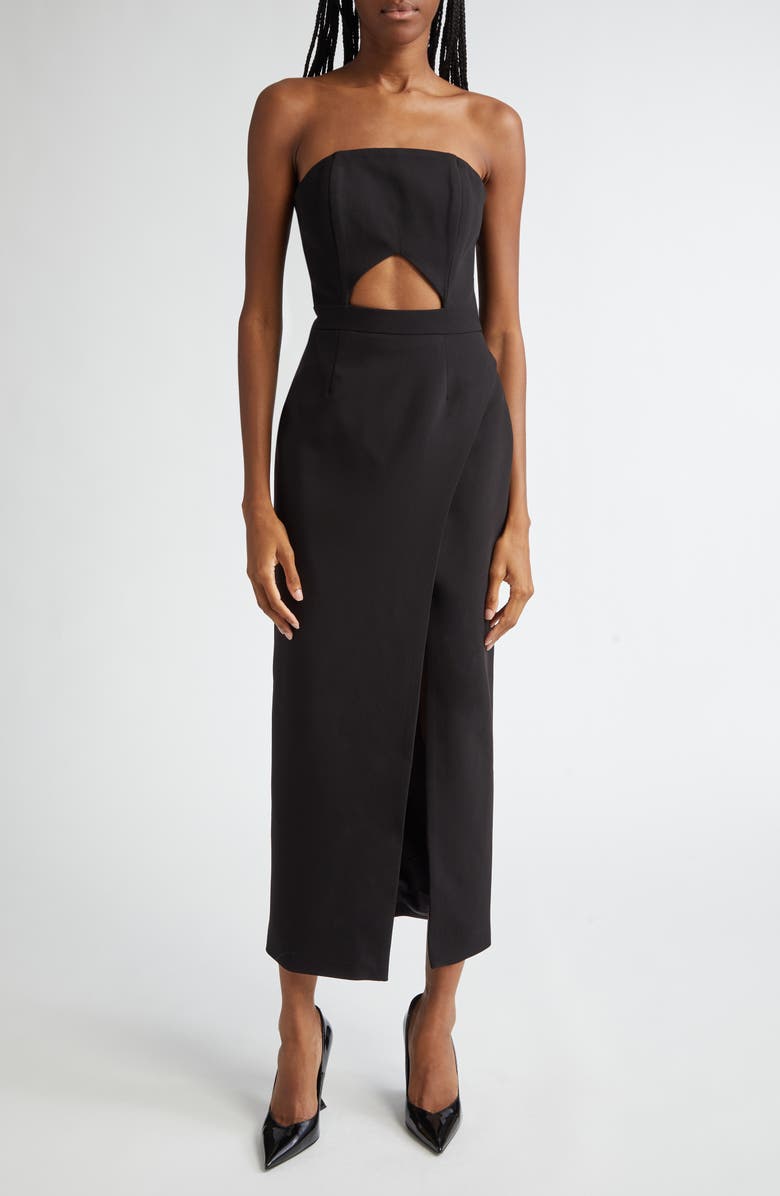 ISRAELLA KOBLA Iman Strapless Stretch Midi Dress, Alternate, color,