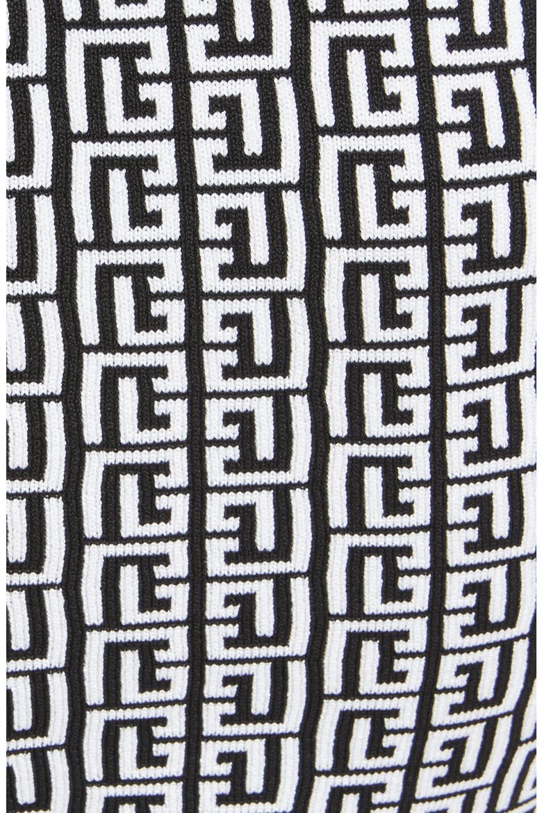 Monogram Wool Blend Knit Dress, Alternate, color, EJC BLACK MULTI