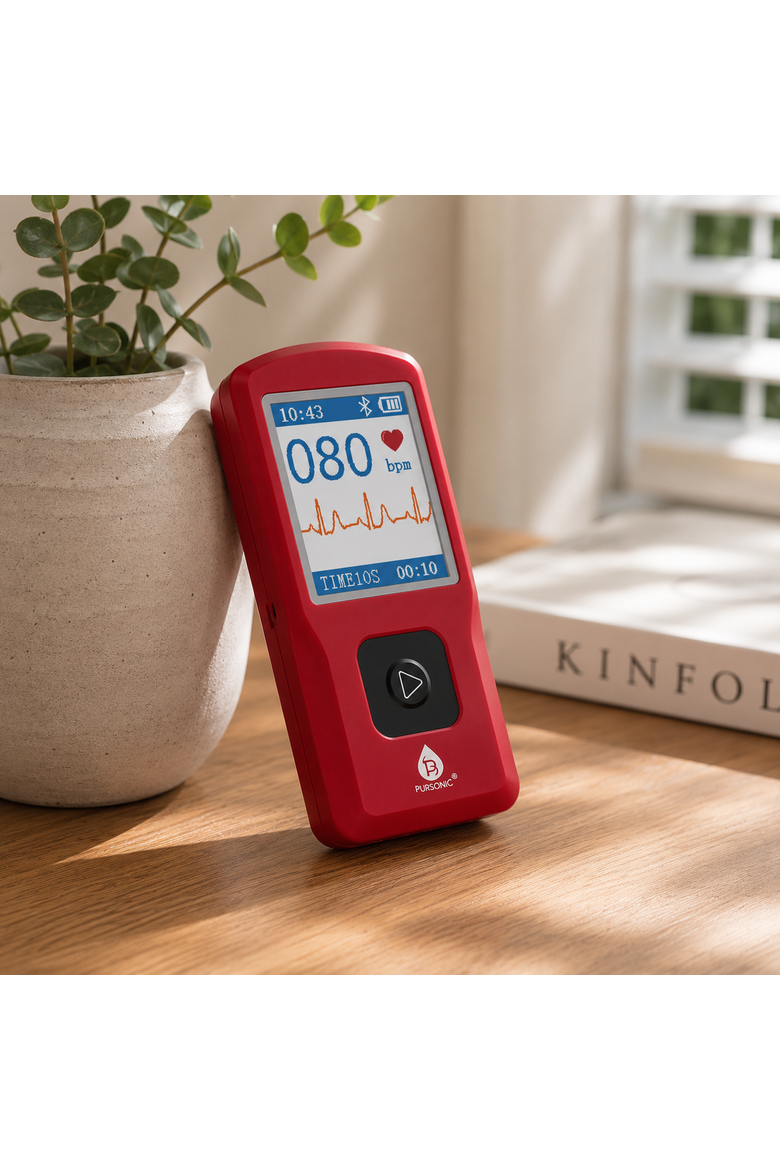Rechargeable EKG Monitor, Alternate, color, Red