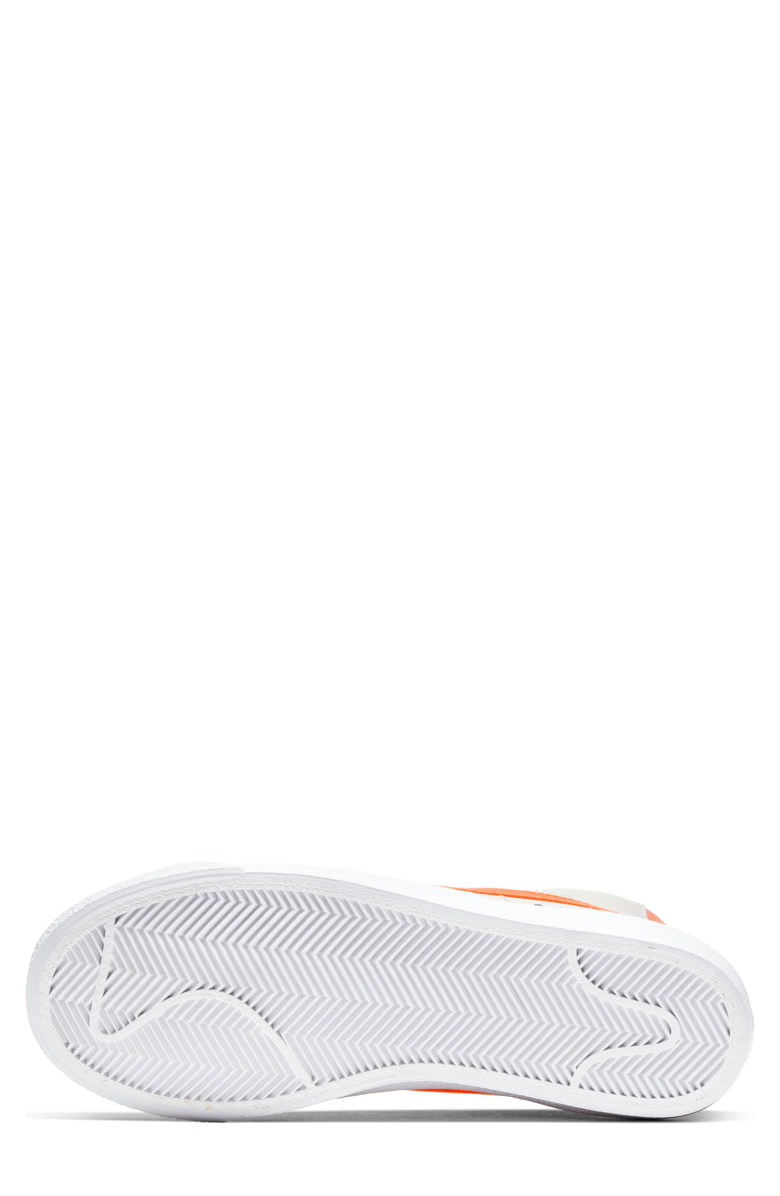 Blazer Mid '77 High Top Sneaker, Alternate, color, LIGHT BONE/ ORANGE/ ORANGE