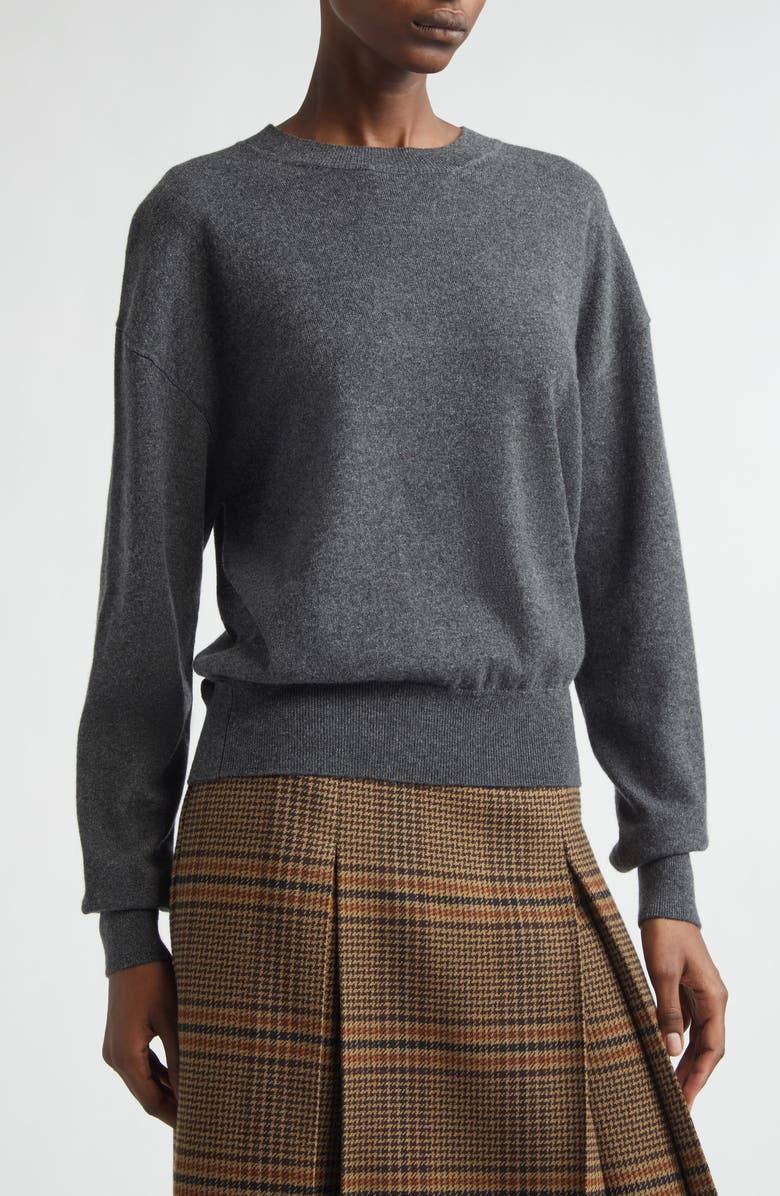 Saint Laurent Cashmere Crewneck Sweater, Alternate, color, Gris/ Chine/ Moyen