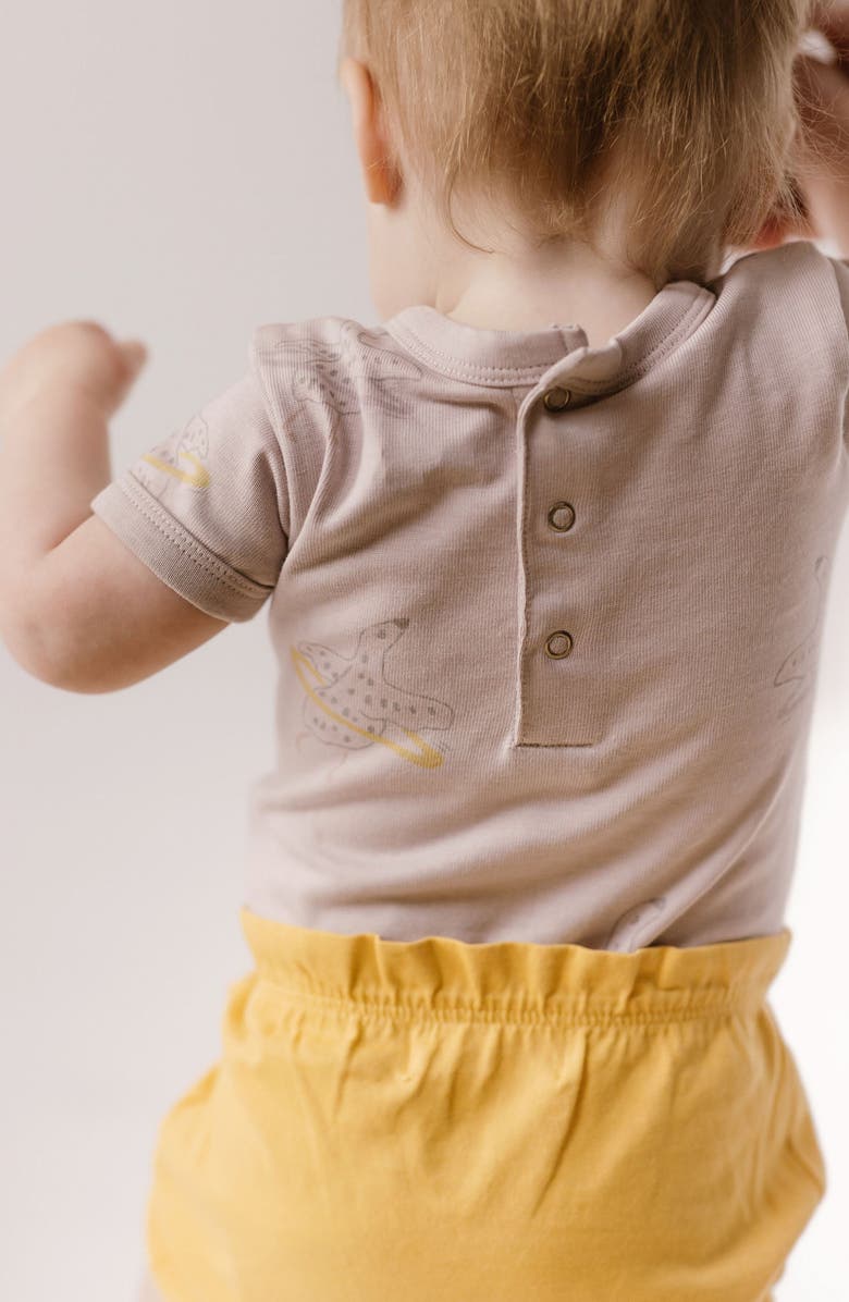 Pehr Goose Print Organic Cotton Bodysuit, Alternate, color, 