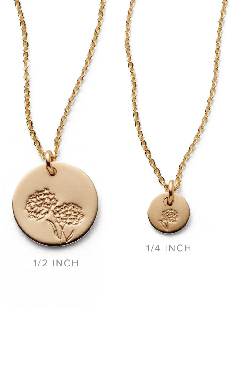 MADE BY MARY October Birth Flower Necklace, Alternate, color, Silver