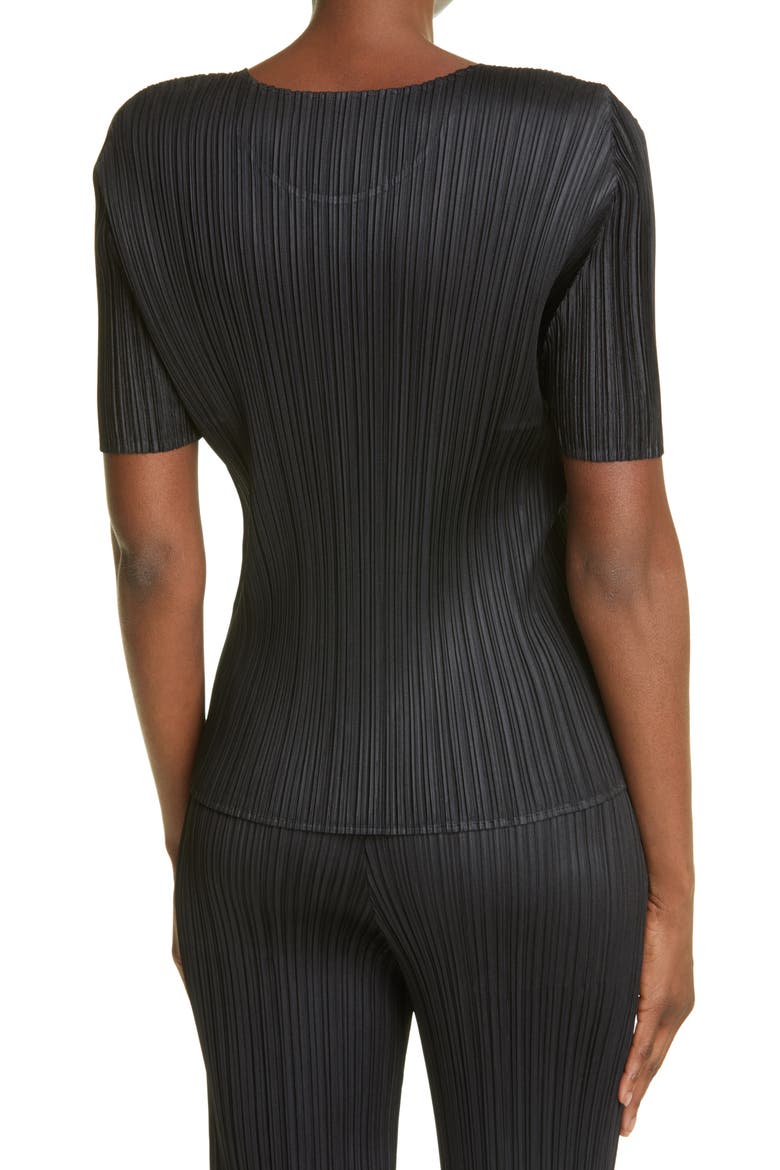 Pleated Top, Alternate, color, BLACK