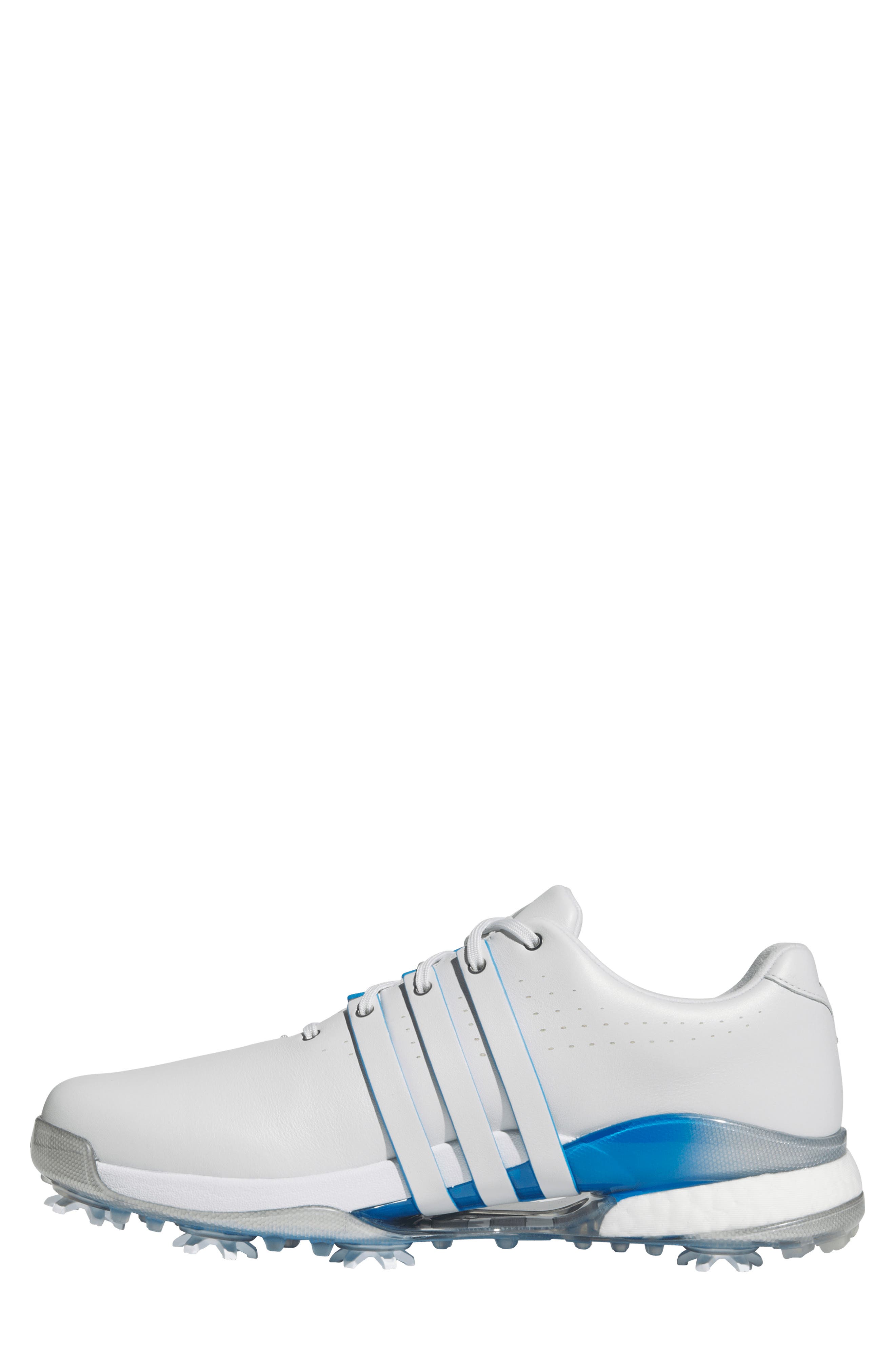 adidas Tour360 24 Golf Shoe, Alternate, color, Grey/ Silver Metallic/ Blue