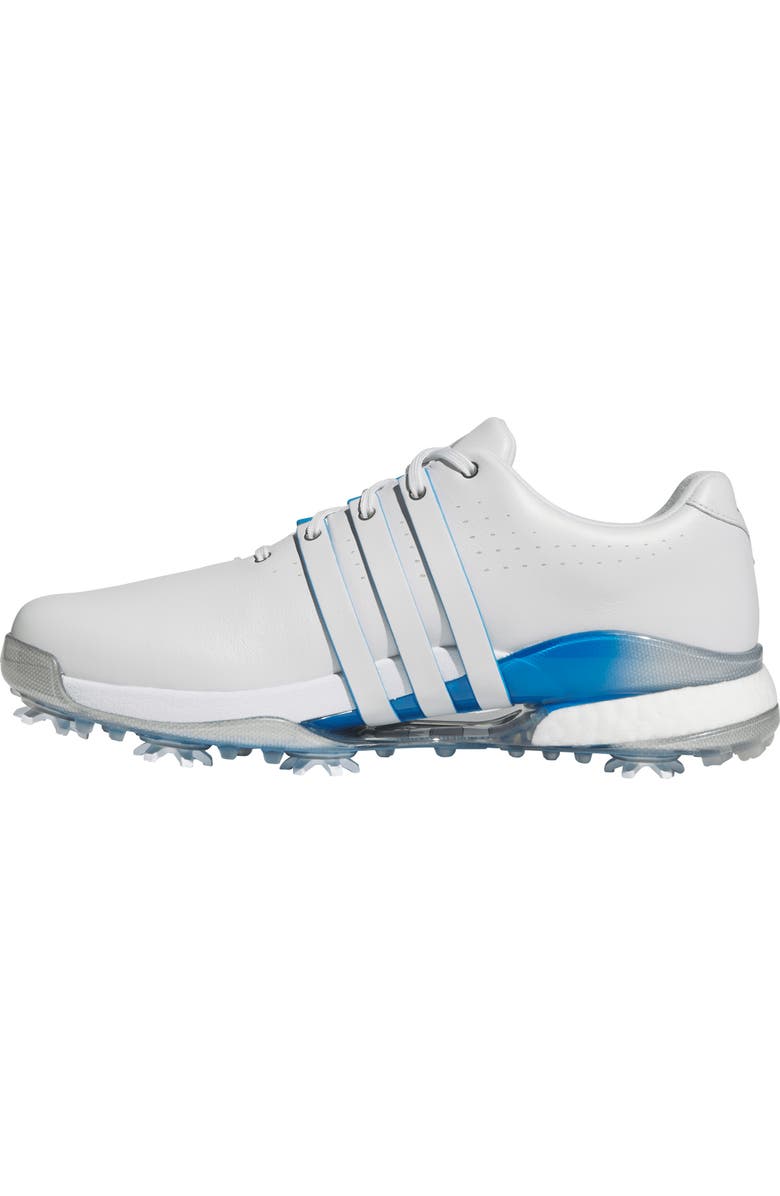adidas Tour360 24 Golf Shoe, Alternate, color, Grey/ Silver Metallic/ Blue