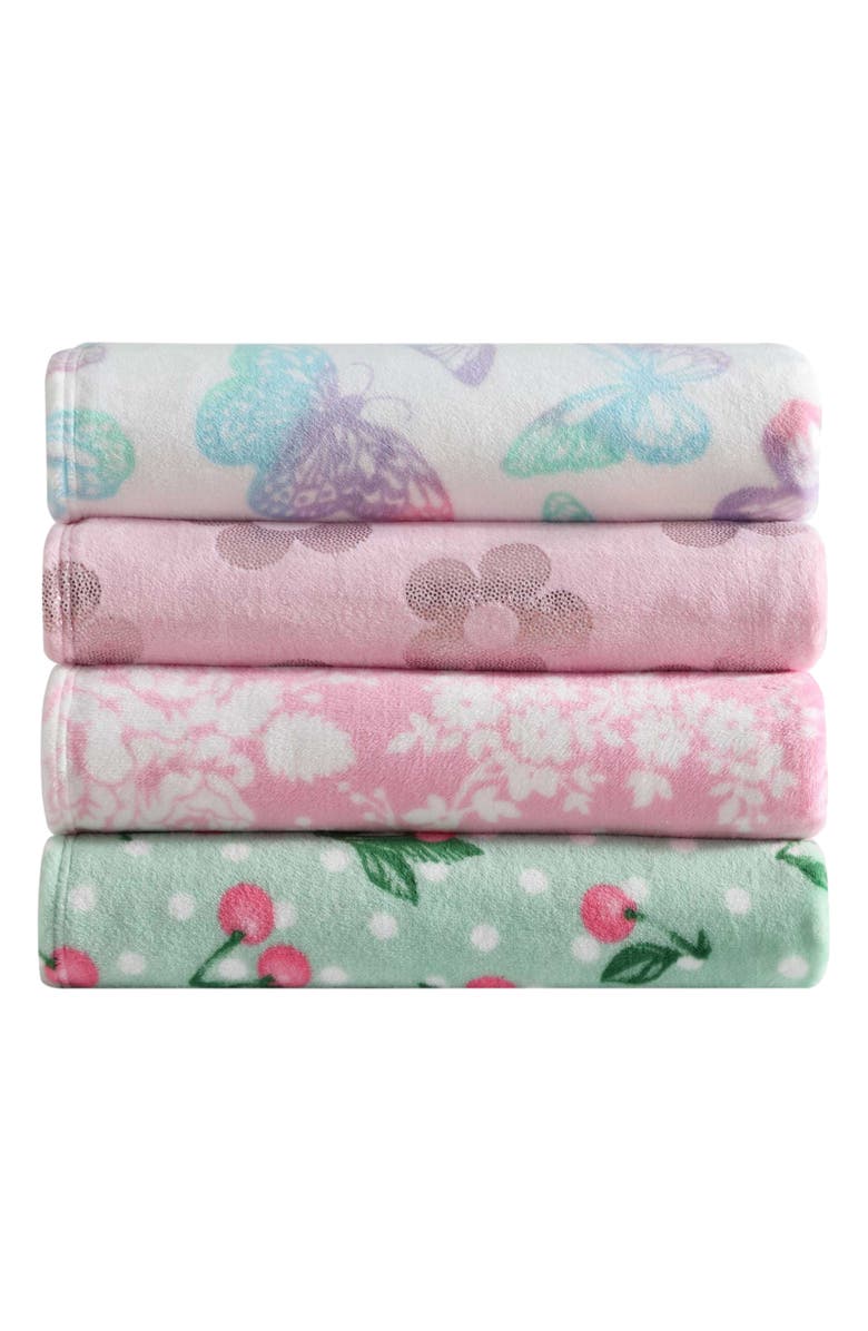 Betsey Johnson Cottage Floral Throw Blanket, Alternate, color, Pink