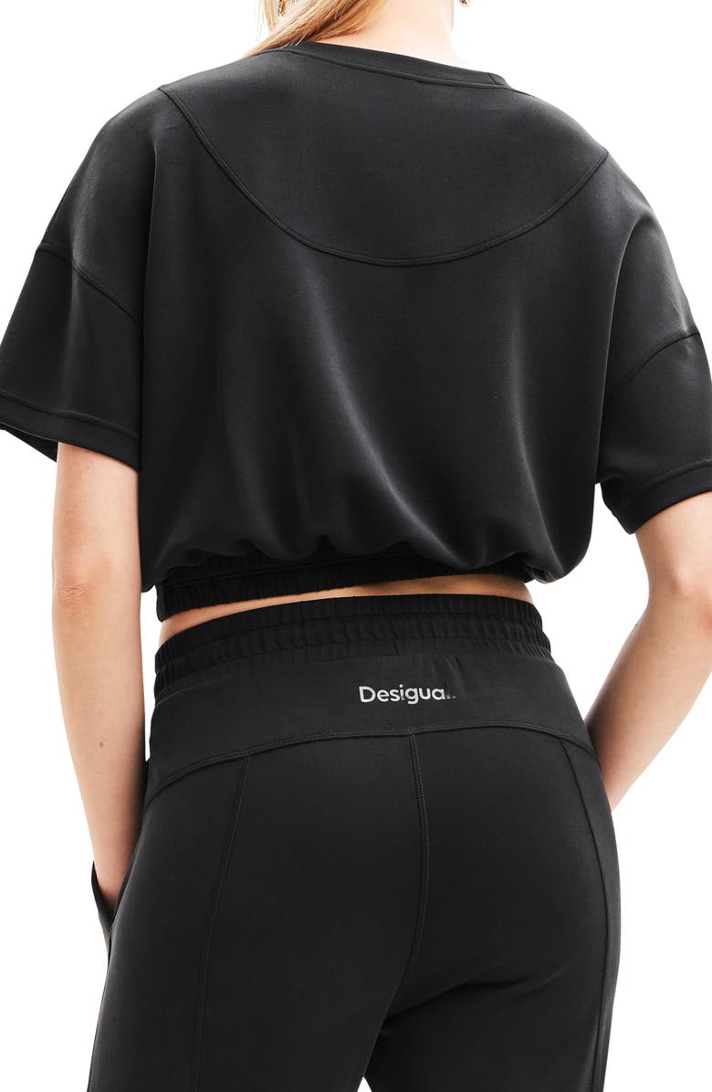 Desigual Short Sleeve Crop Sweatshirt, Alternate, color, 