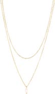 Adornia Imitation Pearl Layered Pendant Necklace