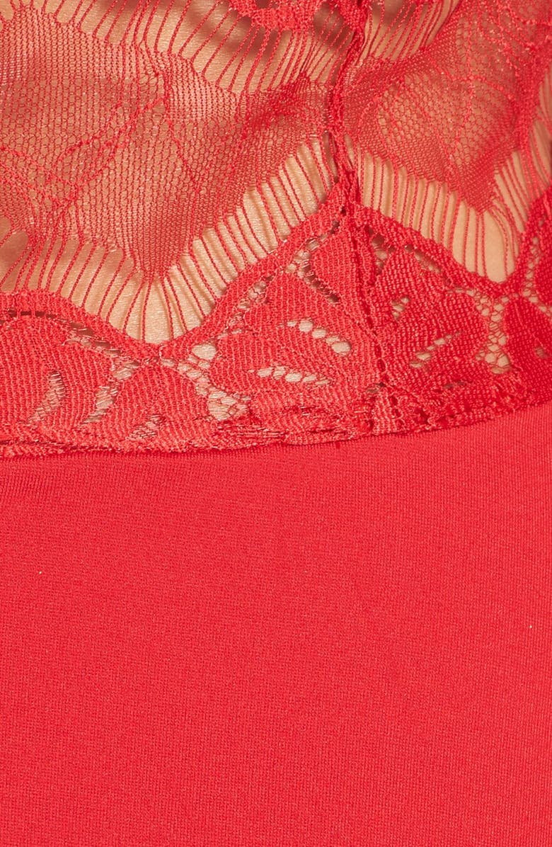 BB Dakota by Steve Madden BB Dakota 'Yale' Lace Panel Fit & Flare Dress, Alternate, color, 